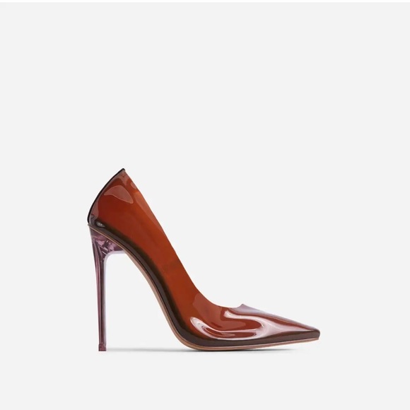 Beautiful Brown Perspex Heels - Picture 1 of 5